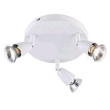 Saxby Amalfi GU10 Triple Plate White