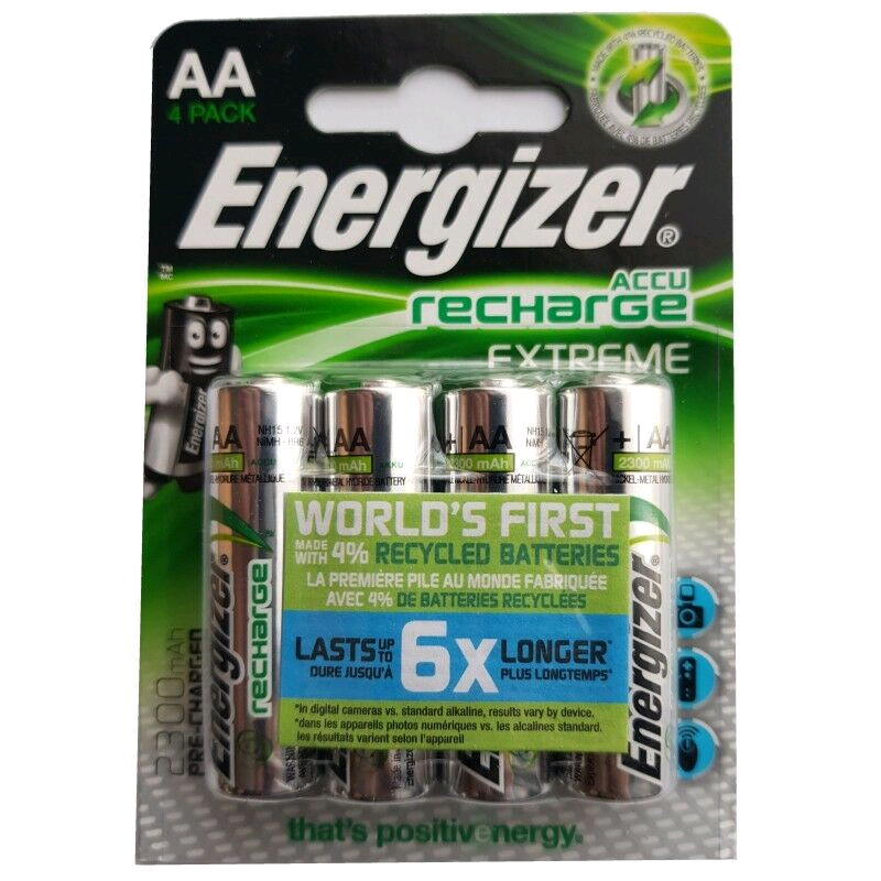 Energizer AA Extreme Rechargeable Battery 2300mAh 4pk S10262 
