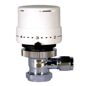 Tower TRV Thermostatic Rad Valve C/w Lockshield White