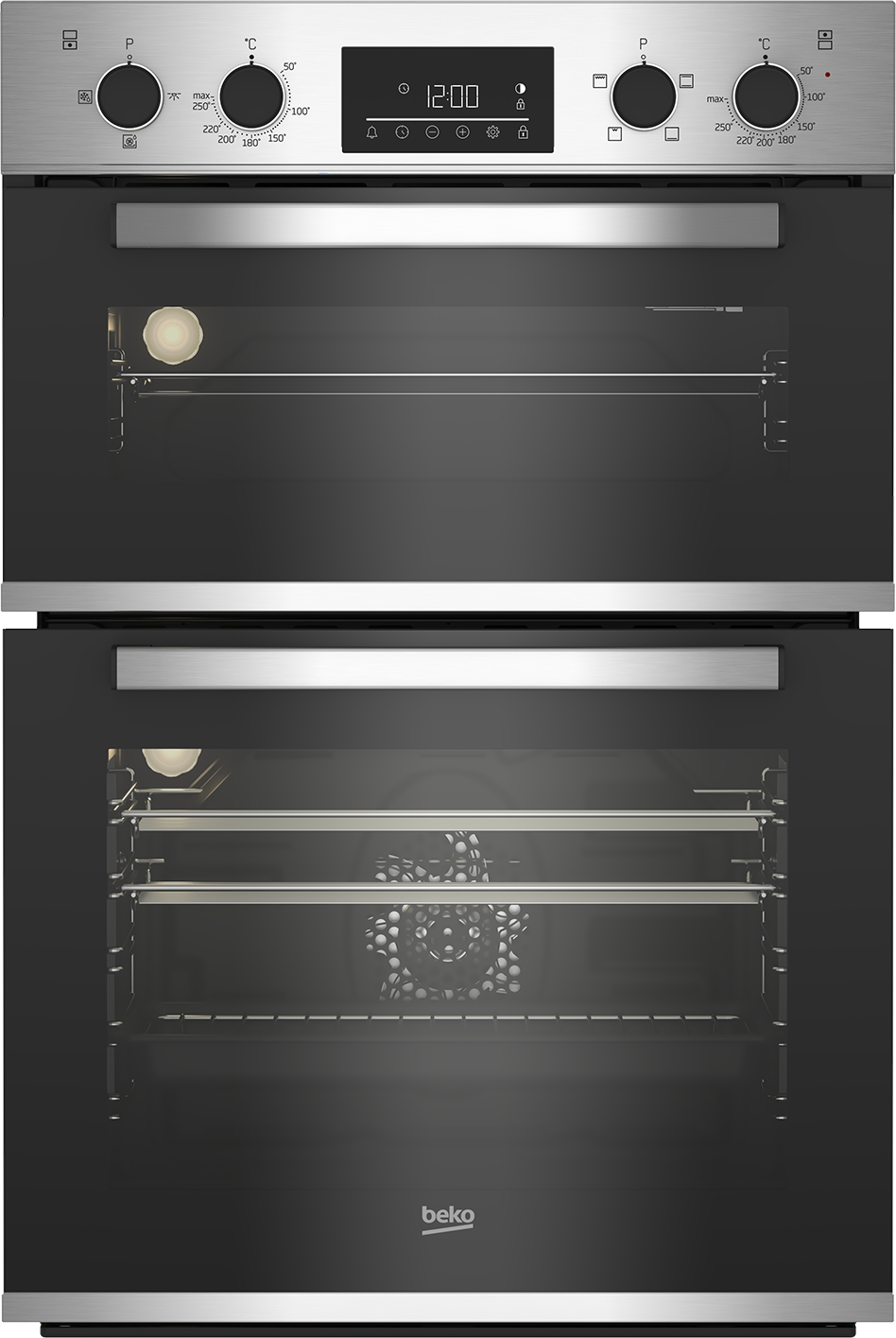 Beko CTFY22309X 59.4cm Built-Under Electric Double Oven - Stainless Steel