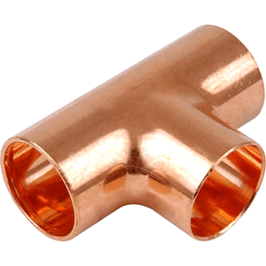 Copper Equal Tee 22mm Endfeed