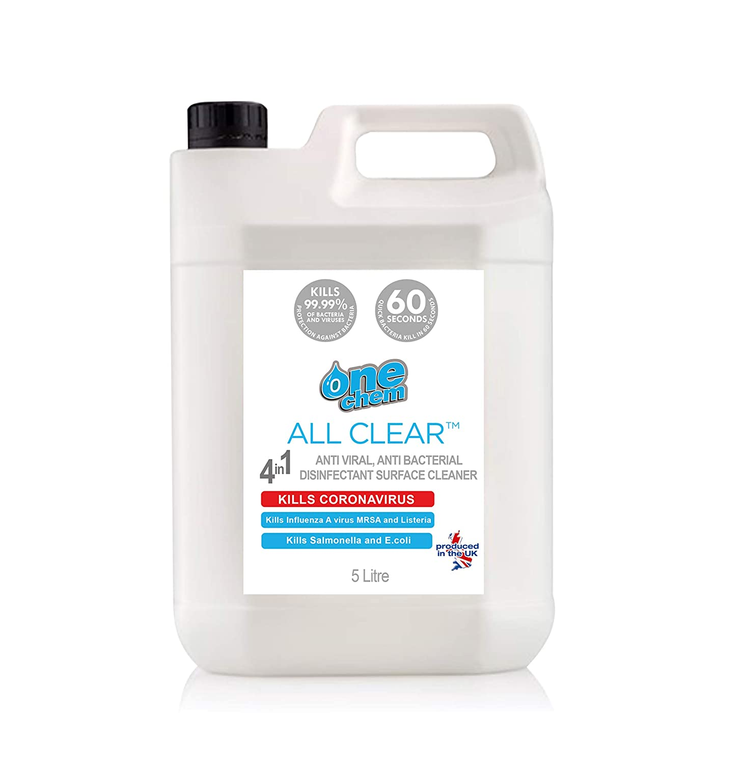 ONE CHEM OC0050 Anti-Viral Disinfectant Surface Cleaner 5Ltr 