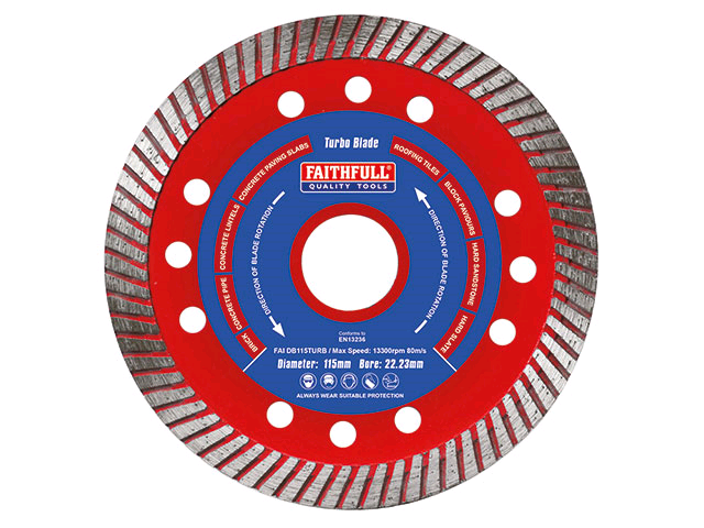 Faithfull Turbo Cut Diamond Blade 230mm x 22mm 