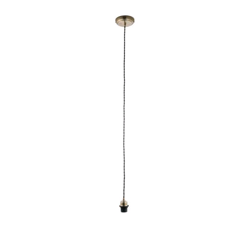 Saxby Cable Set Antique Brass E27 Lamp Holder