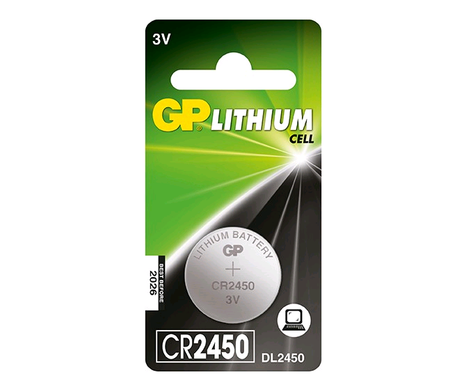 GP Lithium Button Cell Battery 3V CR2450 S9535