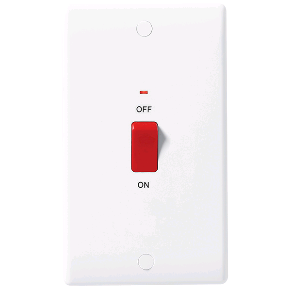 BG 45a DP Switch With Neon Large Plate