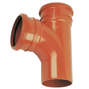 Underground 110mm Equal Junction 87½° Double Terracotta D190 SOIL