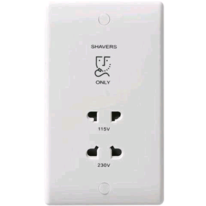 BG 115/230V Dual Voltage Shaver Socket