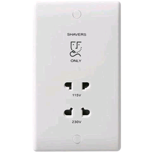 BG 115/230V Dual Voltage Shaver Socket 