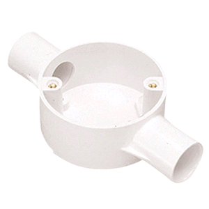 Falcon Conduit Through Box 20mm White