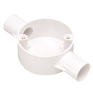 Falcon Conduit Through Box 20mm White 