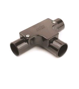 Falcon Conduit Inspection Tee 20mm Black