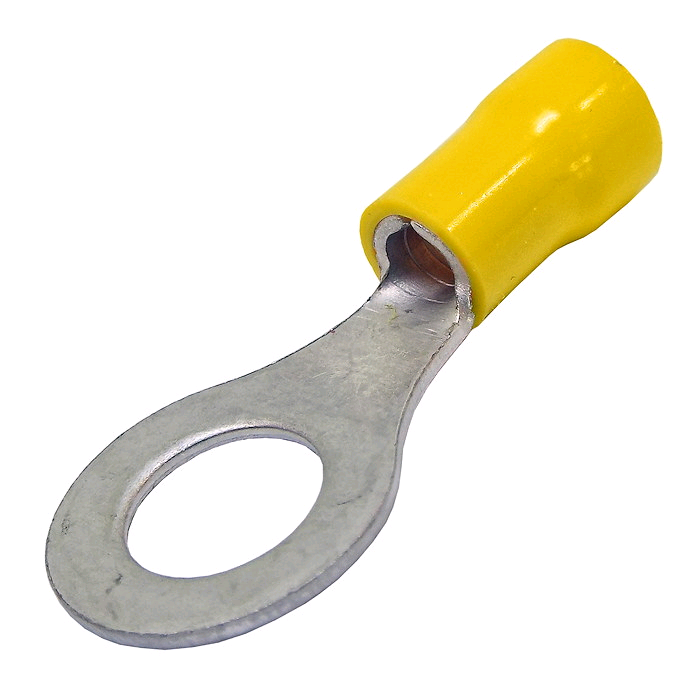 Niglon Yellow Ring Terminal 6.5 Crimp (Pack 100)