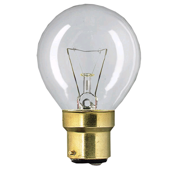 Lamp Round 45mm SBC 25w Clear Golf