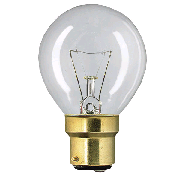 Lamp Round 45mm SBC 25w Clear Golf 