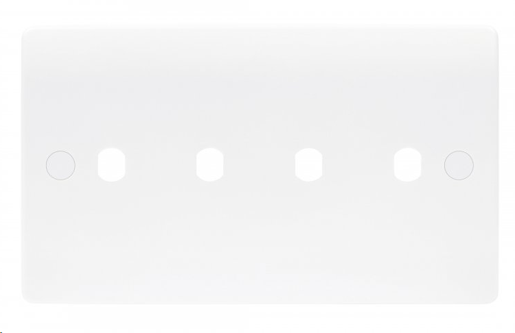 Median 4gang Dimmer Plate (Empty)