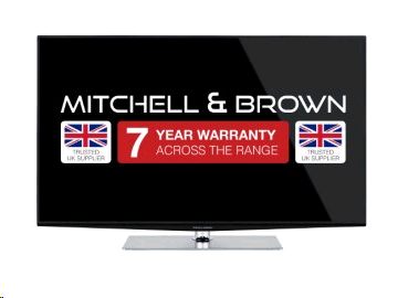 Mitchell & Brown 55" LED Ultra High Def 4K TV, T2 Tuner SMART, Built in WIFI, Central stand, Freeview Play