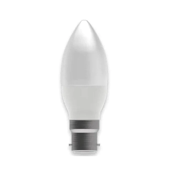 Bell 3.9w BC LED 2700K Opal Candle Lamp Warm White Dimmable (Replaces BEL05842)