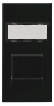 BG Euro Module RJ45 Data Socket Cat5e Black