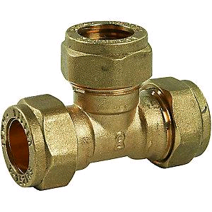 Copper Equal Tee 22mm Compression 