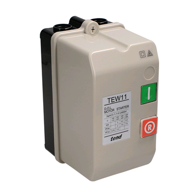 CED DOL Starter 240v AC3 3Kw 4Hp 12a IP65 without Overload 