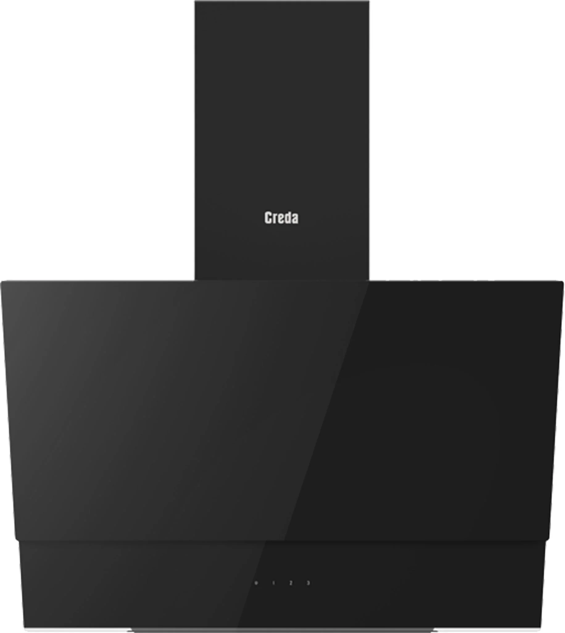 Creda C60AHBG 60cm Angled Chimney Hood Touch Control Black Glass