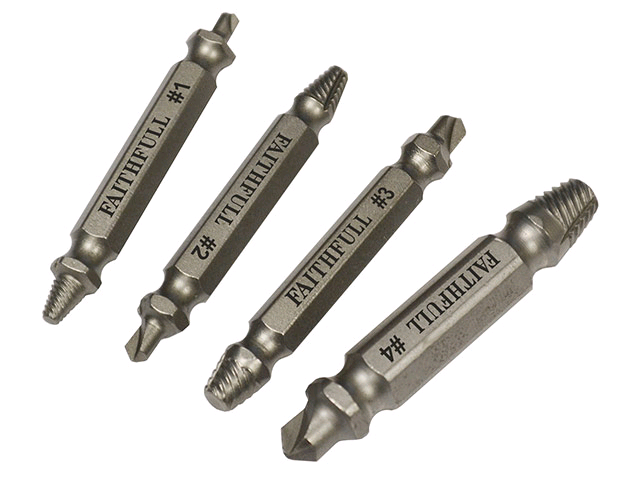 Faithfull 4Pce Screw Extract Set 