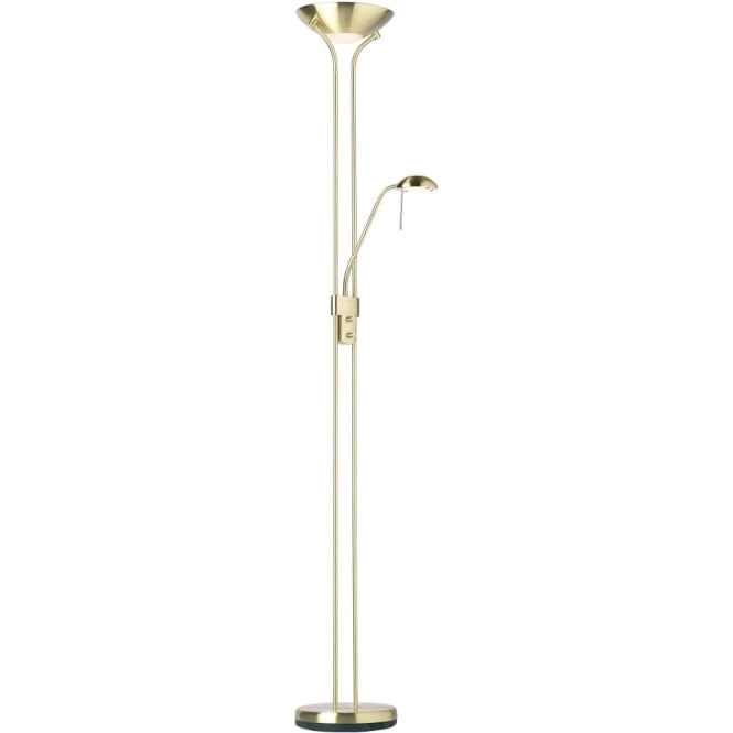 Endon Rome Mother & Child Floor Standing Lamp S/Brass 