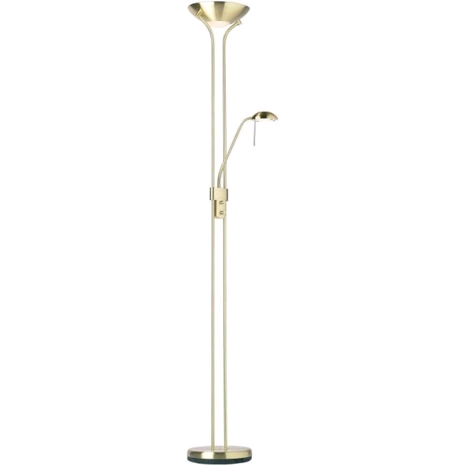 Endon Rome Mother & Child Floor Standing Lamp Satin Brass 