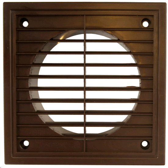 Manrose Fixed Grill 6" 150mm Brown 