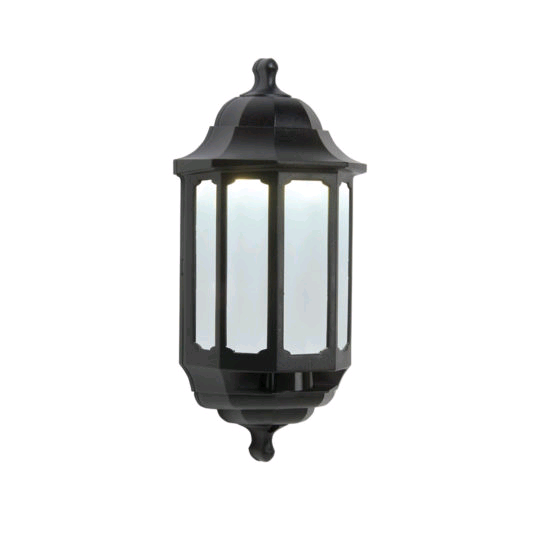 ASD Half Lantern Black LED600 c/w Photocell 