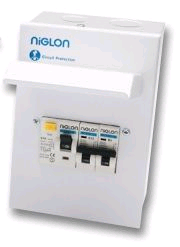 Niglon Metal Garage Unit inc 63A 30mA "Type A" RCD + 6A & 16A MCB