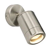 Saxby Atlantis Spot Wall Light IP65 Marine Grade Brushed Steel 