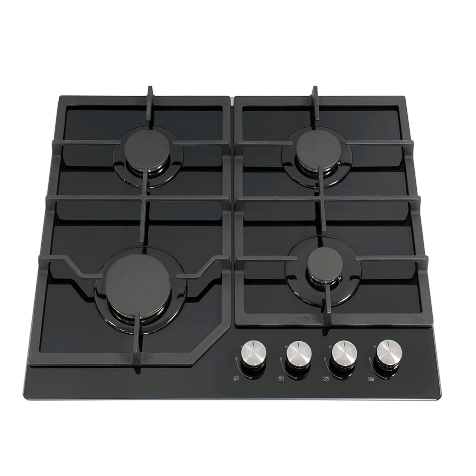 Montpellier Gas Hob Gas On Glass in Black