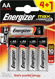 Energizer MAX AA Battery 4 + 1 Pack (5 Pack) 