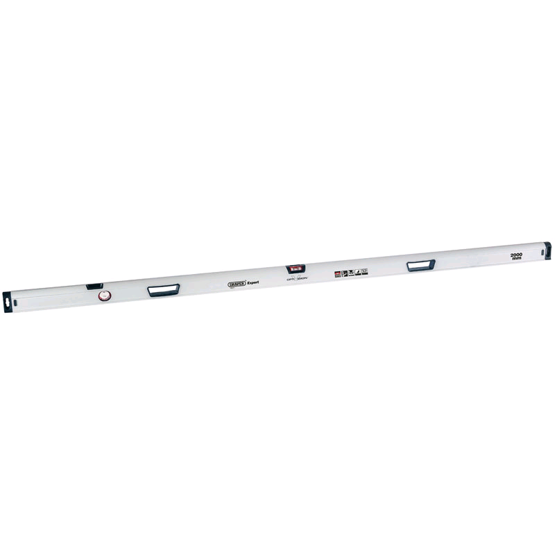 Draper 2000mm Opti-Vision™ Box Section Ergo-Grip™ Levels with Dual Vials 