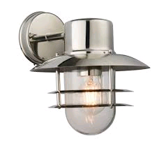 Endon Jenson Wall Light IP44 Stainless Steel Finish