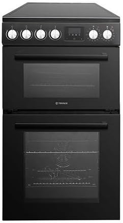 Teknix TKED54B Ceramic Double Oven Cooker 50cm Black