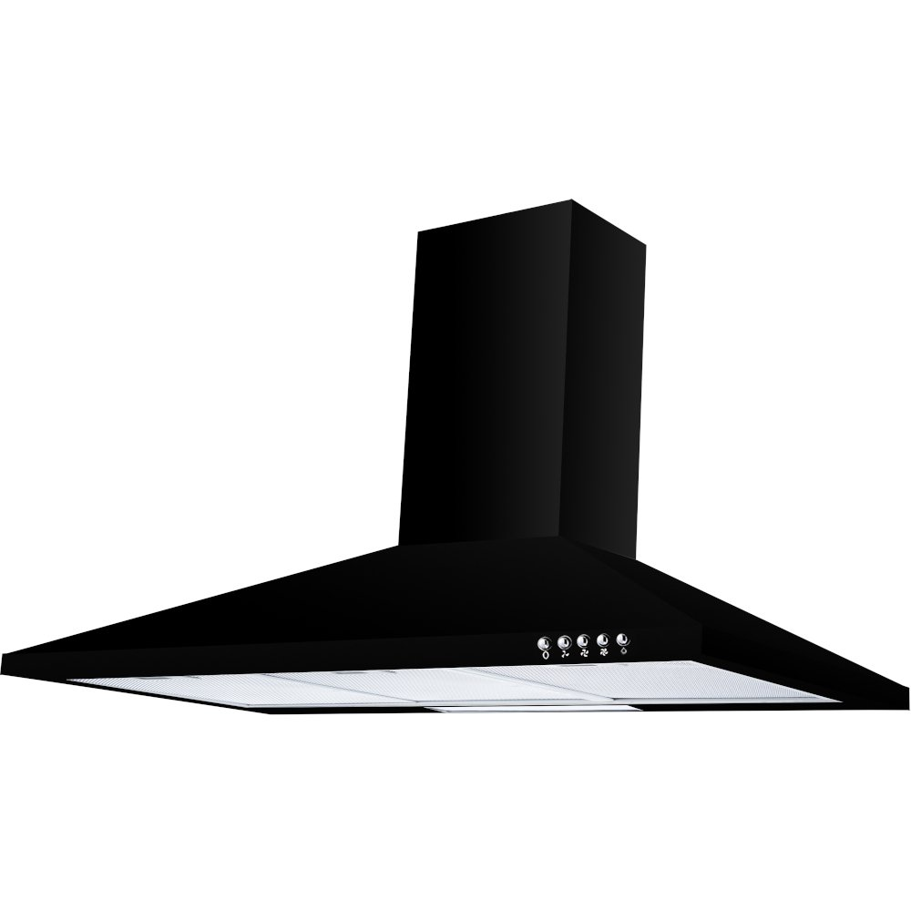 Culina UBSCH90BK 90cm Chimney Cooker Hood in Black