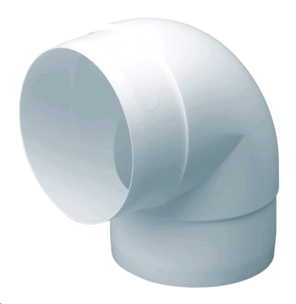 Manrose 90 degree round pipe bend