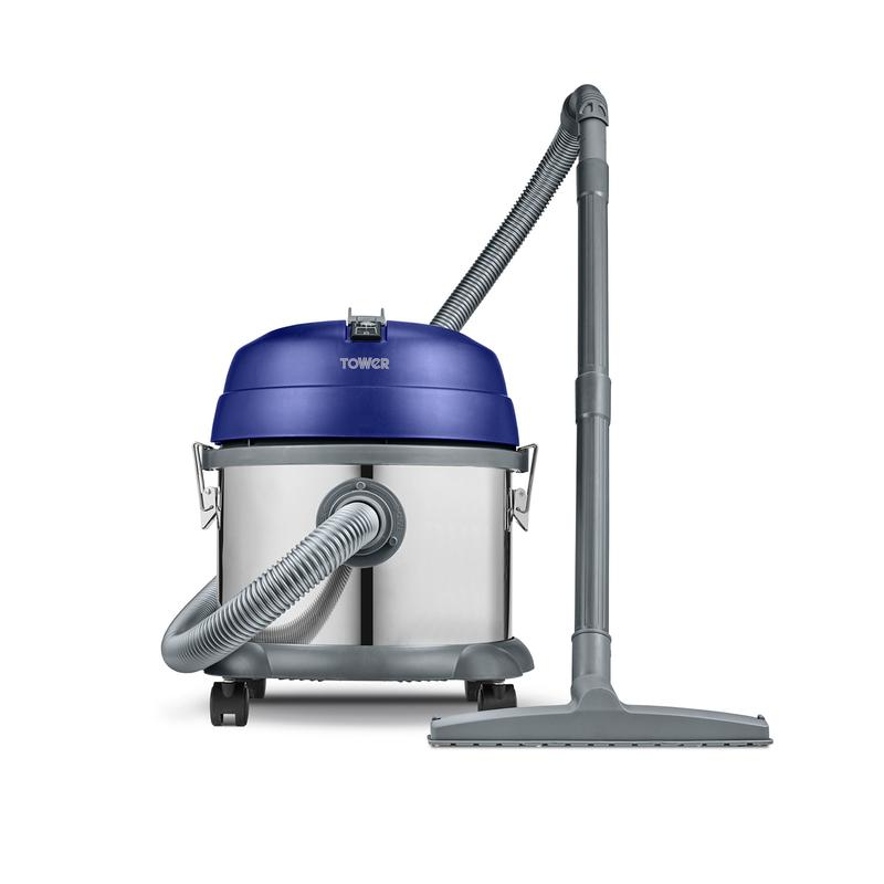 Tower TDW10 15L Stainless Steel Wet and Dry Vacuum in Washington Blue