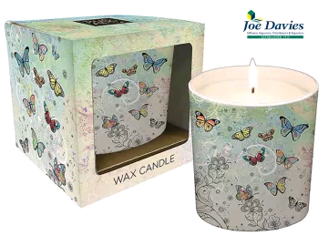Joe Davies Bug Art Candle Pot Butterflies x 1 