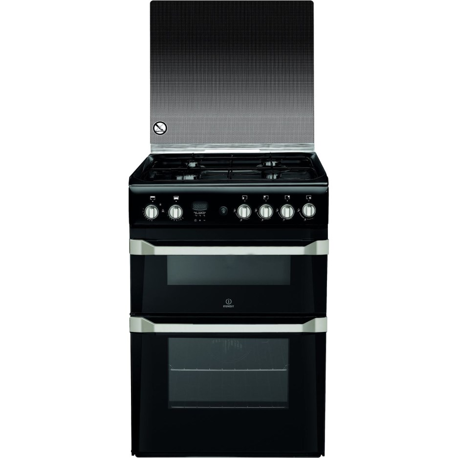 Indesit Gas Cooker ID60G2K Black 60cm Wide LPG Convertible