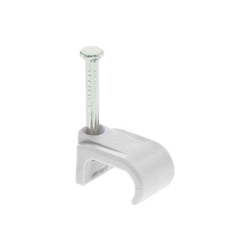Q-Crimp 4-6mm Clear Flat Cable Clip for Small Cable  (Pack 100)