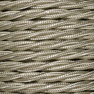 Cable 3 Core Twisted Braided 0.75mm Beige (Per Mtr)