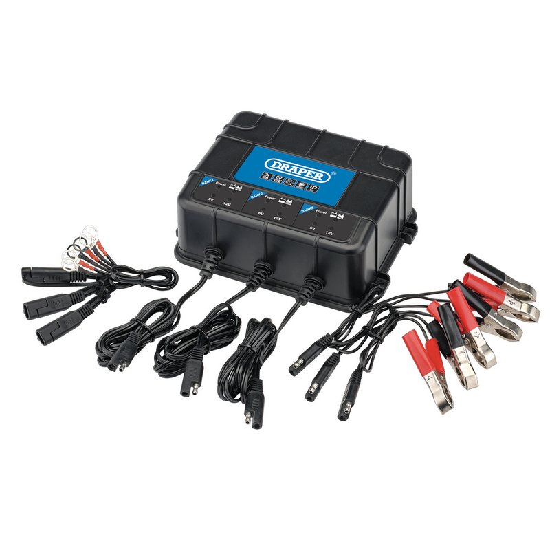 Draper 3 X 2Amp 6/12V Charger Bank