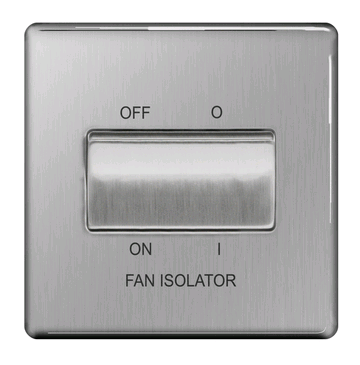 BG Fan Isolator Brushed Steel