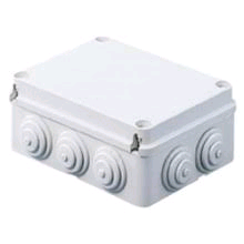 Gewiss Enclosure Box 100 x 100 x 50mm c/w Cable Glands IP55 