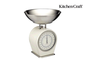 Kitchen Craft Living Nostalgia Scale Mechanical 4kg Cream 