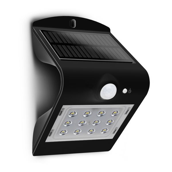 BG Solar Guardian PIR/Photocell Wall Light Black 